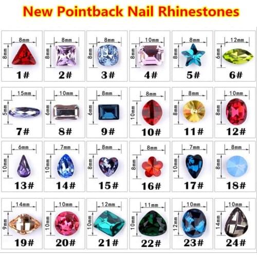 Factory Wholesales 20pcs/bag K9 Triangle strass size mixte 3D Rhinestone Alloy Nail Art decoracion joyeria Nail Decoration Stars