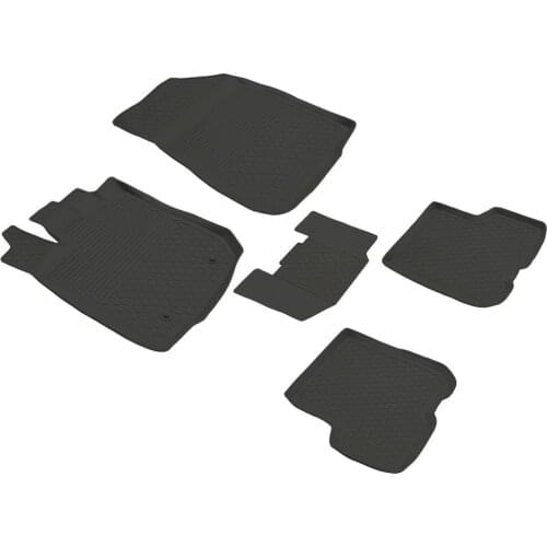 Dacia Sandero 2 Refref 4D Pool Designed Rubber Car Floor Mat 2013 and Present Black