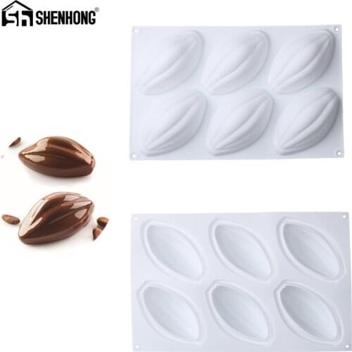 SHENHONG New Olive Cake Shape Silicone Mold For Baking Mold Bakeware Chocolate Tools Pastry Pan Cake Decoration