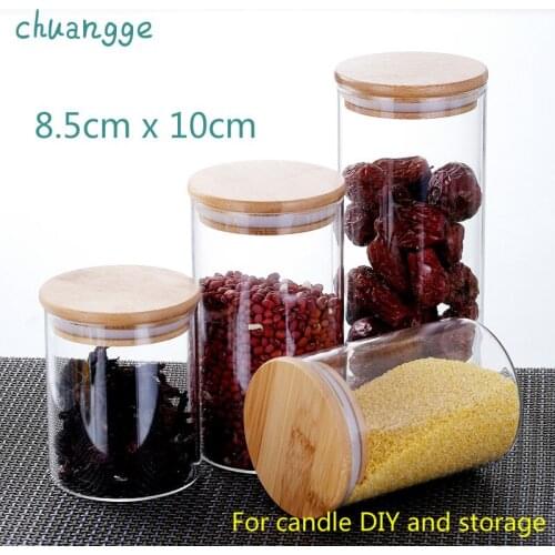 Glass sealed jar storage jar large small household storage bottle pot candle jars making supplies mold