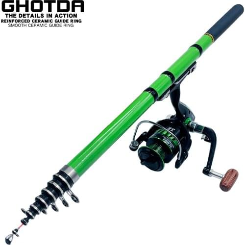 1.5-3.0m Telescopic Fishing Rod Combo Spinning Reel Fishing Set Short Travel Stick Carp Bass Pike Feeder Rod Kit