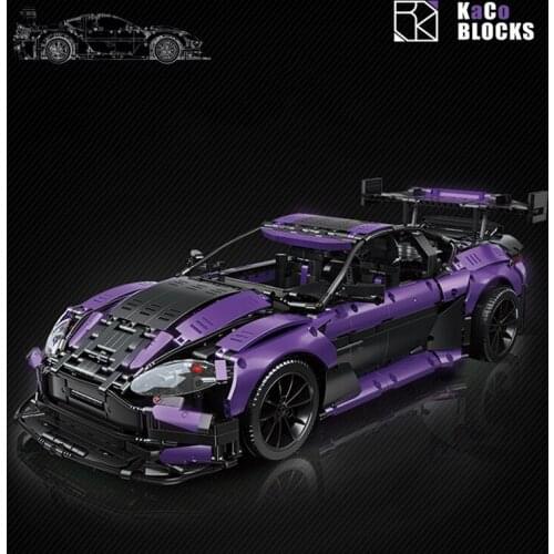 IN STOCK C001 3850Pcs 1:8 Purple Famous Super Sports Car MOC-8780 Vantage Building Blocks Toy Children Boy Classic Brick Gift