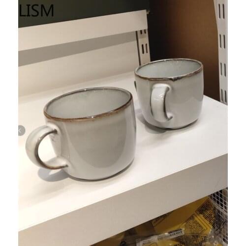 Japanese Style Vintage Ceramic Coffee Mug Handmade Porcelain Creative Large Couple Cute Tea Cup Mugs Coffee Cups Tazas De Cafe