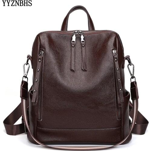 Waterproof Women Leather Backpack Large Capacity Anti-theft School Bags For Teenage Girls Bagpack Female Backpack Lady Mochila