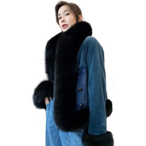 Winter 2020 new fox fur mink coat female short fur coat whole mink mink imported velvet