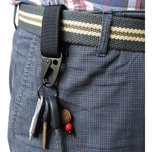 1PC Climb Accessory Carabiner High strength Nylon Tactical Backpack Key Hook Webbing Buckle Hanging System Belt Buckle Hanging