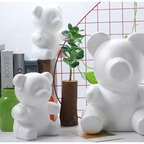 1 pcs Modelling Polystyrene Styrofoam Foam bear White Craft Balls For DIY Christmas Party Decoration Supplies Gifts