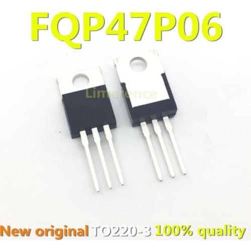 10pcs/lot FQP47P06 TO-220 47P06 60V P-Channel MOSFET