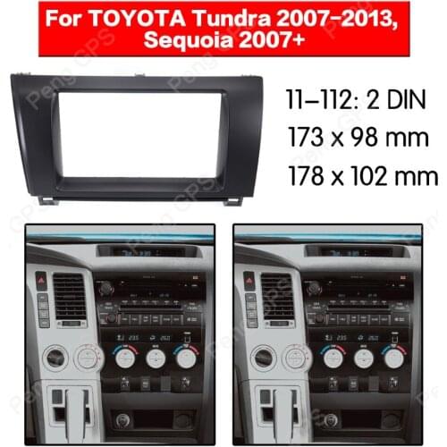 2 din Car Radio stereo kit For TOYOTA Tundra 2007-2013 Sequoia 2007+ installation facia dash Outter Frame Bezel Panel Adaptor