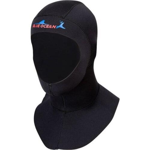 3mm Neoprene Scuba Diving Bibbed Hood Warm Cap Divers Cap Hood Black Neck Cover