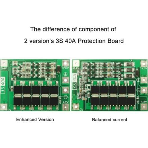 3S 40A Li-ion Lithium Battery Charger Lipo Cell Module PCB BMS Protection Board For Drill Motor 12.6V with Balance