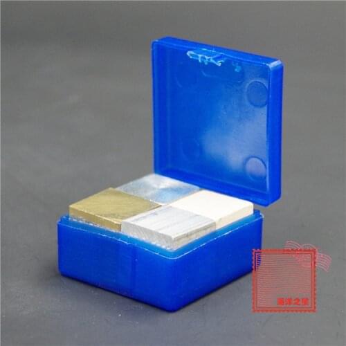 4pcs/set 2cm Cube Block Copper Iron Aluminum Wood Same Volume Different Mass Scientific Density Physical Experiment Equipment