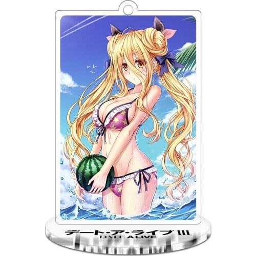 Height 9cm DATE A LIVE Anime Action Figure Toy Acrylic Keychain Decorative Ornaments
