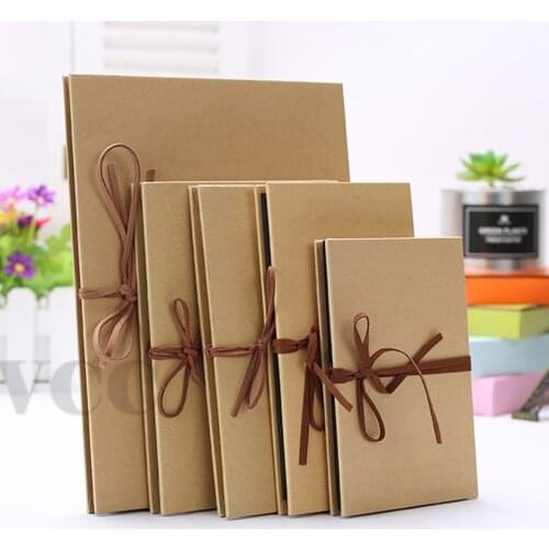 Hand Made Hardcover Kraft Paper Folding Photo Album Movie DIY Photo Album,5 6 8Inch A4 Anniversary Scrapbook,Wedding Photo Album