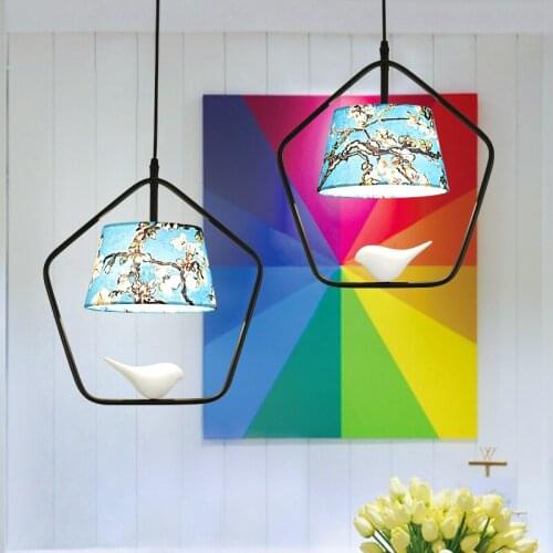 American aisle Home Restaurant pendant light balcony modern minimalist Scandinavian birds hanging lamp entrance lamps ZA71017