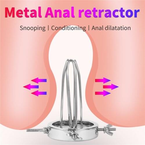 Anal Extreme Vaginal Dilator Vaginal Speculum Mirror Adult Metal Anus Pussy Dilator Anal SM Sex Toys For Woman Expansion Device