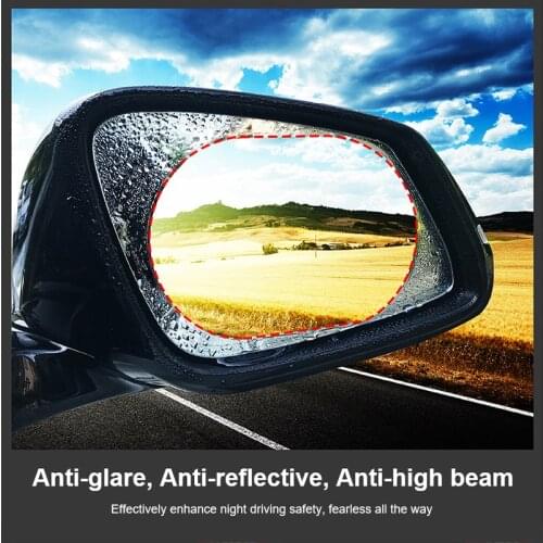 2 Pcs Car Rearview Mirror Side Window High-definition Anti-fog And Anti-splashing Nano Anti-glare Universal Rain Film