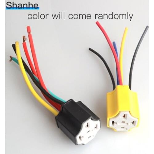 Ceramic material auto relay socket with cable 10CM