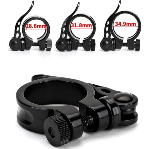 OUO Bicycle Seatpost Clamp 28.6/31.8/34.9mm MTB Road Bike Quick Release Seat Post Clamp Bike Seat Tube Clip Cycling Accessories