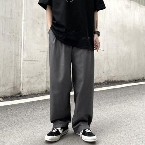 Formal Suit Pants Men Korean Business Casual Pants Mens Dress Suit Pants Mens Fashion Oversized Wide-leg Pants Mens Trousers