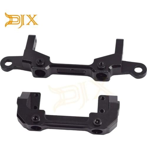 DJX Aluminum Alloy Front & Rear Bumper Mount Servo Stand for 1/10 RC Crawler Car Axial SCX10 III AXI03007