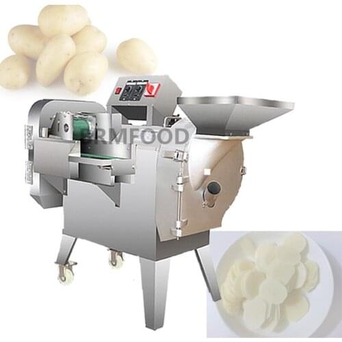 Electric Commercial Vegetable Cutter Slicer Machine Stainless Steel Shredder Double Head Vegetable Cutting Machine