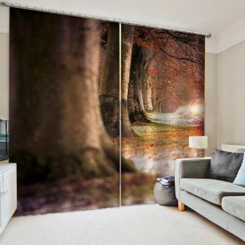 Photo big tree forest curtains 3D Window Curtains For Living Room Bedroom Decoration curtains
