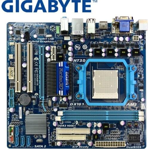 GIGABYTE GA-880GM-D2H Desktop Motherboard 880G Socket AM3 DDR3 8G For Phenom II/Athlon II uATX Original Used Mainboard