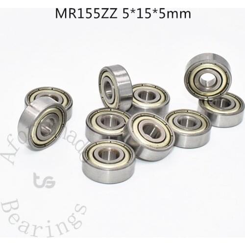 MR155ZZ 5*15*5(mm) 10pieces free shipping bearing ABEC-5 Metal Sealed Miniature Mini Bearing MR155 chrome steel bearing