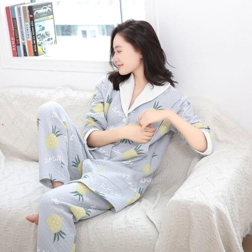 New Autumn And Winter Pure Cotton Thickened Confinement Clothing Spring Pregnant Women Before And After Delivery Plus Size Breas