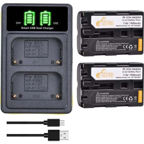 NP-FM500H NP FM500H Battery + Type-C Charger Kits for Sony Alpha A58 DSLR-A350 A300 A350 A450 A500 A550 A560 A580 A700 A99 A850
