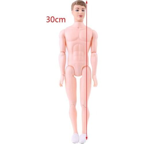 30cm 12 Moveable Jointed Nude Naked Dolls Doll Body White Shoe for Ken Boy Male Man Boyfriend Prince