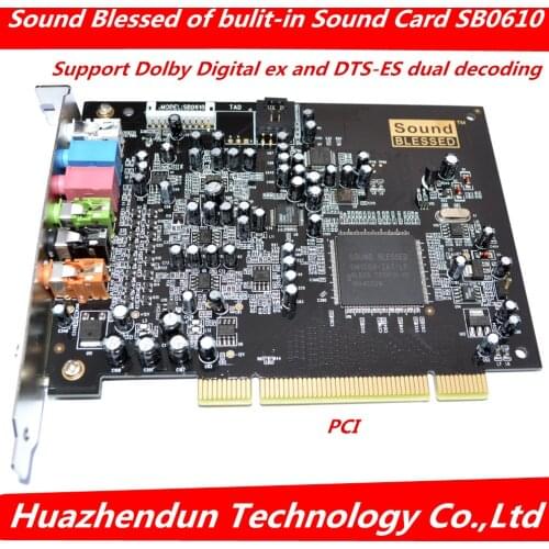 Original Sound Blasted PCI 7.1 Built-in Sound Card SB0610 A4 supports KX Dual Microphone HD Game Movie Song 1pcs Free shipping