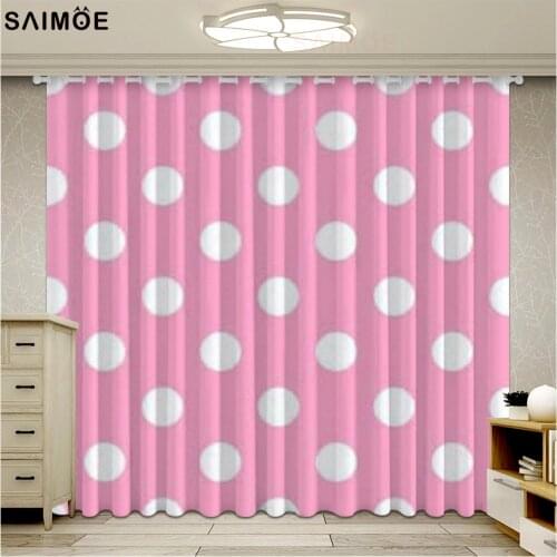 Blackout Curtains for Window Treatment Blinds Finished Drapes Window Blackout Curtains for Living Room Dot Printed