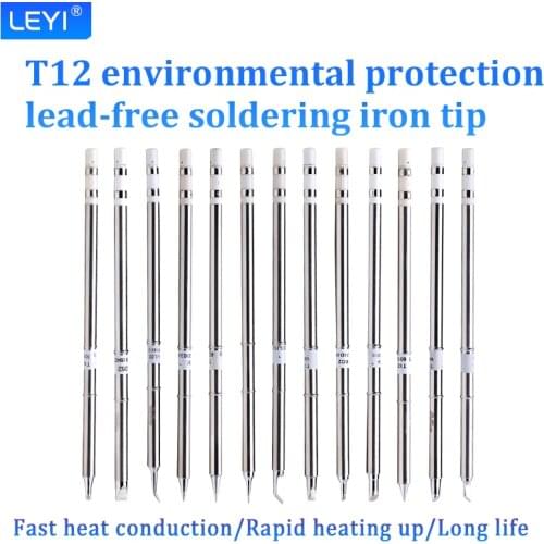 T12 Series Soldering Iron Tips for HAKKO T12 Handle LED vibration switch Temperature Controller FX951 FX-952 T-12 D32 BCF3