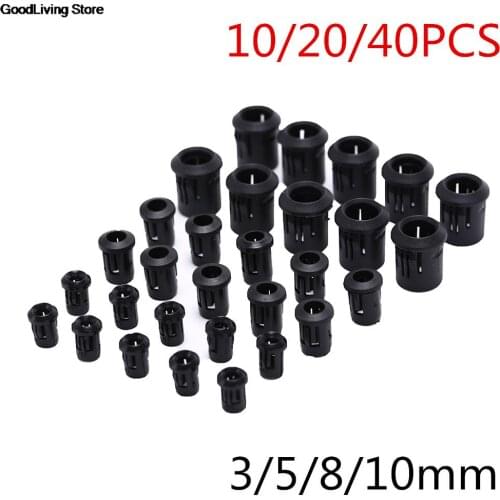 10/20/40pcs Black Plastic Lamp Bases LED Lamp Diode Holder Black Clip Bezel Socket Mount 3mm/5mm/8mm/10mm