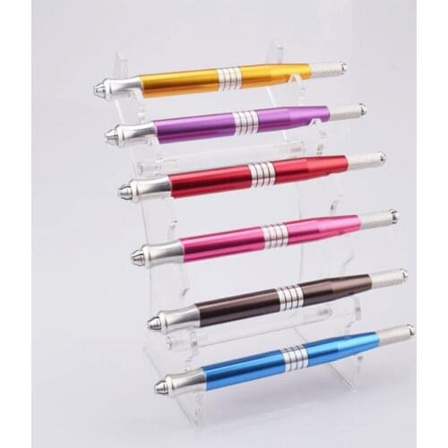 5Pcs Professional Manual Eyebrow Lip Embroidery Tattoo For Permanent Makeup Tattoo Microblading Pen Double Heads