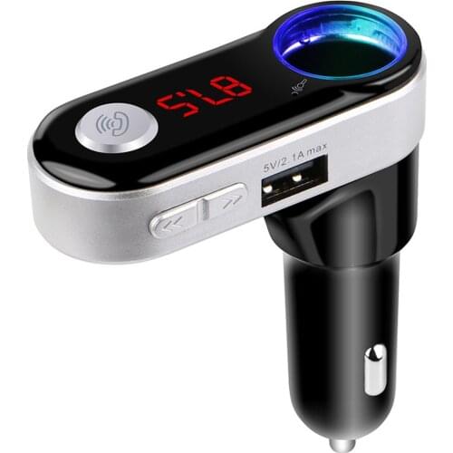 5V/2.1A Multifunction 4-in-1 CAR BC FM Transmitter With USB Flash Drives /TF Music Player USB Car Charger
