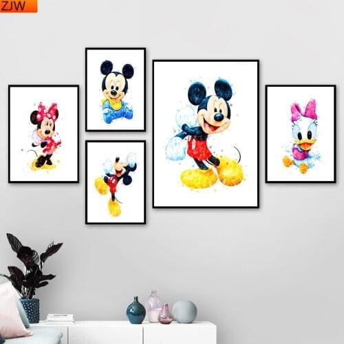 Mickey Mouse and Donald Duck 5D DIY Diamond Painting Full Diamond Embroidery Animal Home Decor Cross Stitch Kits