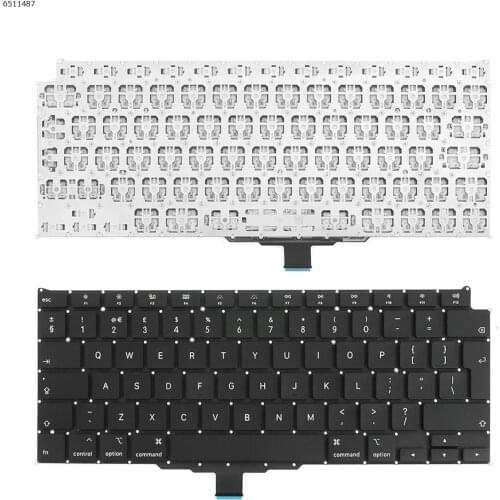 UK Layout New Replacement Keyboard for Apple Macbook Pro A2179 13" Laptop Big Enter Key for Backlit