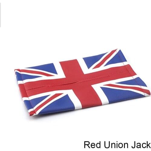 Auto Interior Union Jack PU Leather Car Tissue Napkin Box Bag package Armrest box Storage for Min mi Cooper JCW S All Series