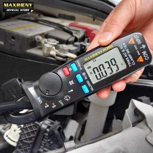 True RMS Digital Clamp Meter ACM91 High Precision Ammeter Voltmeter Multimeter Meter + AVD06 Non-Contact Voltage Detector Tester