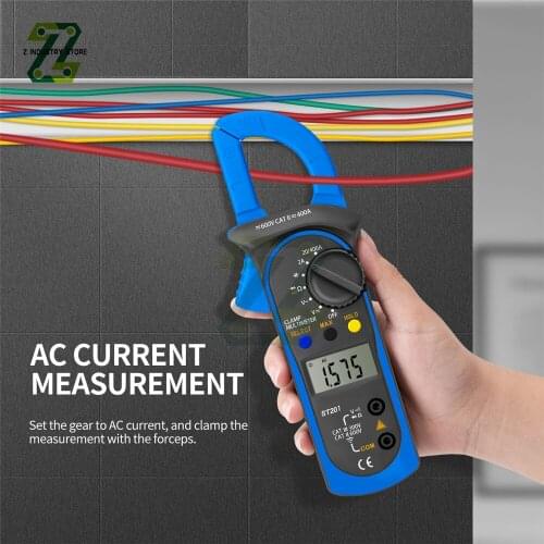 ST201 Digital Clamp Profesional Multimeter Resistance Tester AC DC Ammeter Voltmeter non Contact current Clamp Multimeter Tester