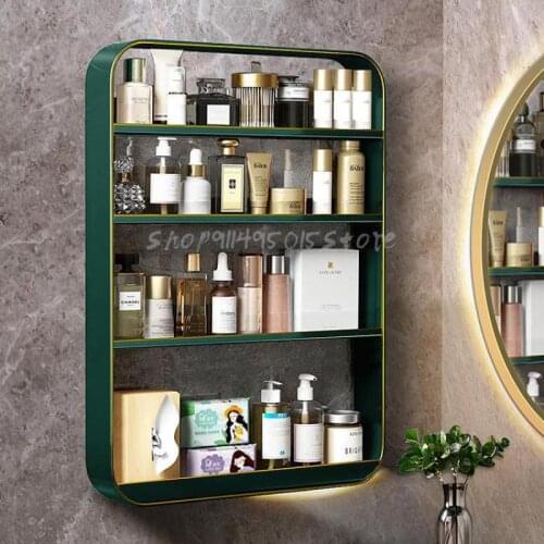 Toilet Bathroom Toilet Cosmetics Shelf Washing Basin Free Punch Wall-mounted Toilet Storage Artifact