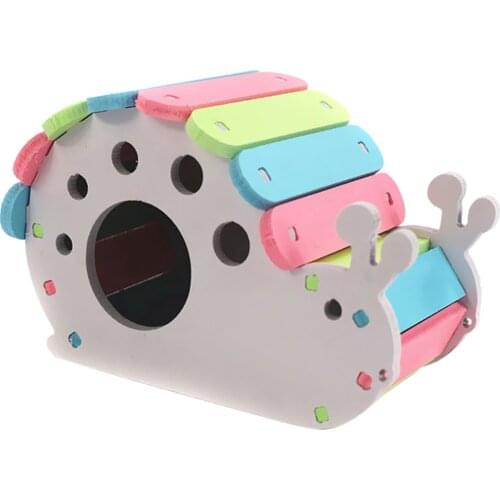 Colorful Hamster House Hut Hideout and Play Toy Climb Toys Hamster Gerbil Mouse Rat Cottage ( SNAIL )