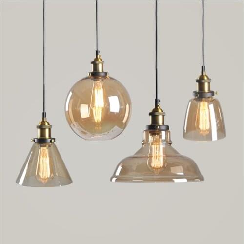 North European and American country living room dining room bar cafe industrial style creative bedroom glass chandelier