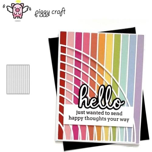 Piggy Craft metal cutting dies cut die mold Strip rectangle frame Scrapbook paper craft knife mould blade punch stencils dies