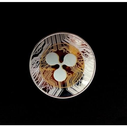 1Pcs Plated Ripple Coin XRP CRYPTO Commemorative Ripple XRP Collectors Coin Craft Souvenirs Best Gift