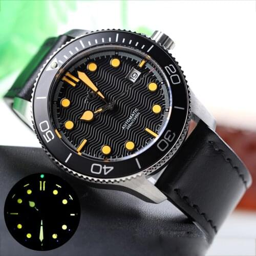 HEIMDALLR NH35A Mens Automatic Watch Sapphire Crystal Mechanical Watches Men 300M Waterproof Diver Watch C3 Super Luminous