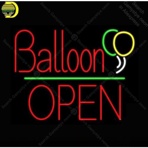 Neon light Signs Balloon OPEN Neon Bulbs sign Lamp Handcraft restaurant display advertise neon Letrero Neons enseigne lumine